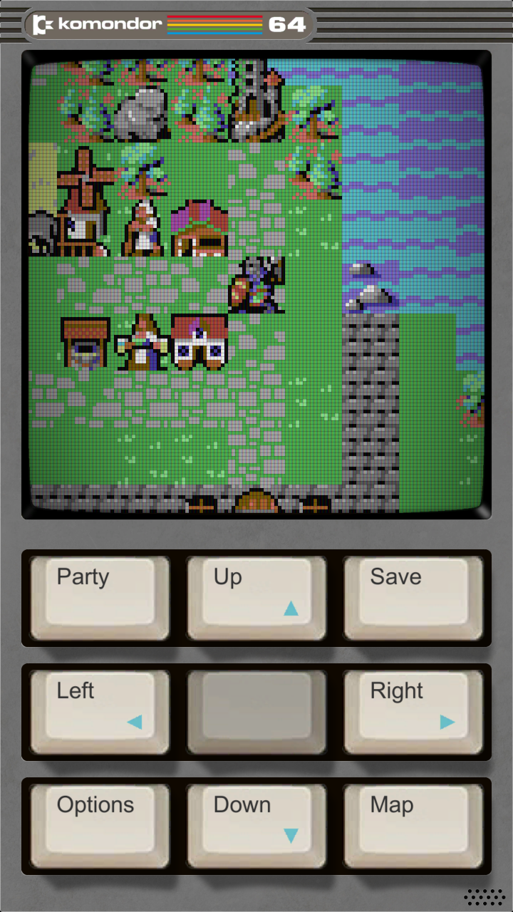 A riverside village on the overworld