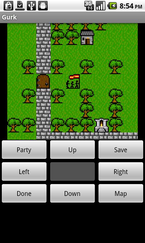 Exploring a walled town on the overworld