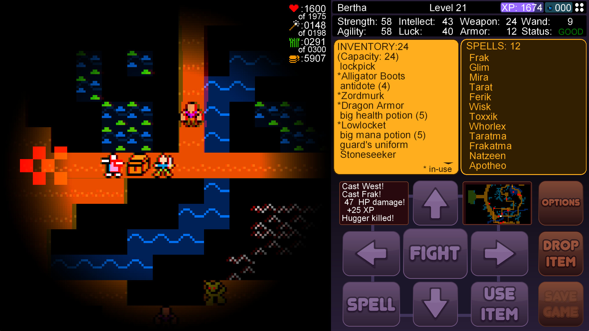 A torchlit cavern