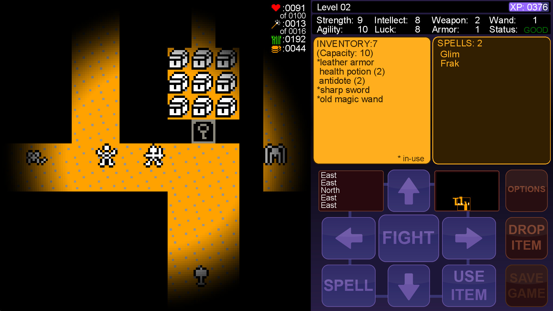 A torchlit dungeon interior